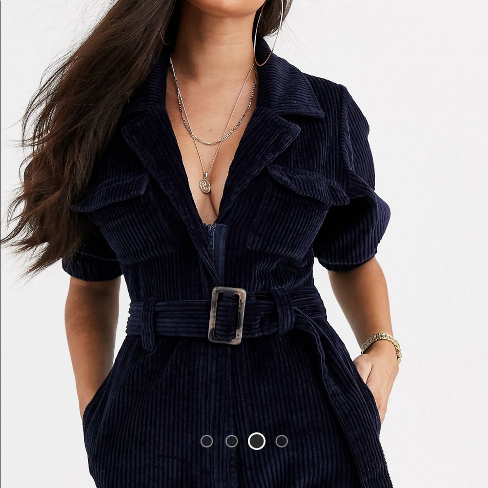ASOS petite cord belted jumpsuit